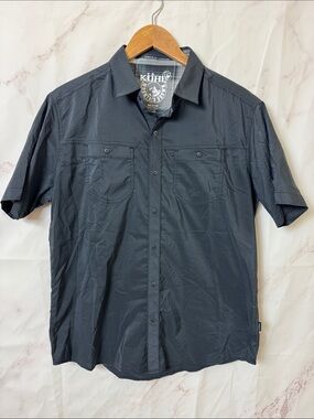 KUHL Men's Charcoal Short Sleeve Outdoor Button Shirt M